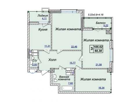 квартира за адресою Андрія Верхогляда вул. (Михайла Драгомирова), 17-В