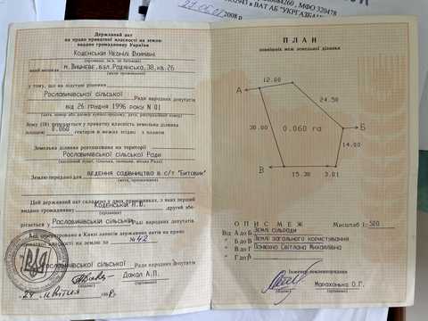 ділянка за адресою Карпатська