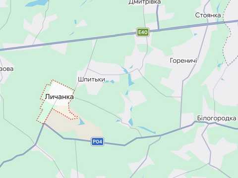 участок по адресу Центральна