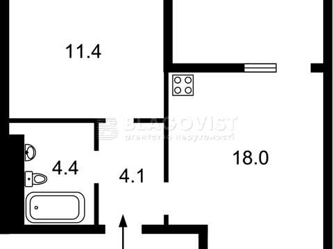 квартира за адресою Салютна вул., 2к18