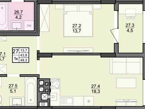 квартира по адресу Кольцевая ул., (Будинок 1)