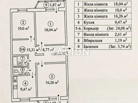 квартира по адресу Драгоманова ул., 22