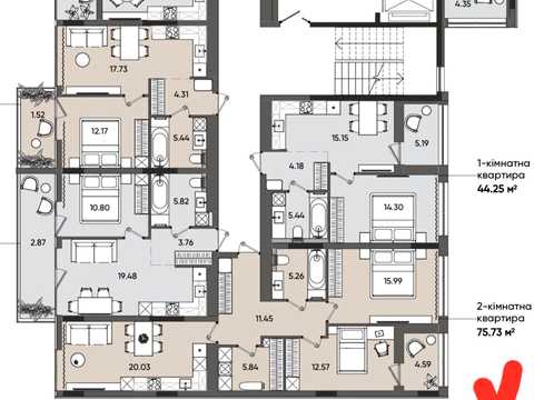 квартира за адресою Пластова вул. (Силікатна), (Будинок D2)