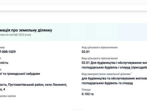 участок по адресу 
