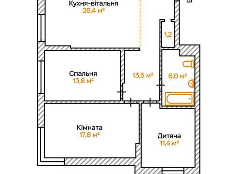 квартира за адресою Євгена Сверстюка вул. (Марини Раскової), 6-Е