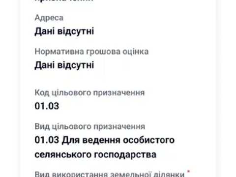 ділянка за адресою с. Бірки,