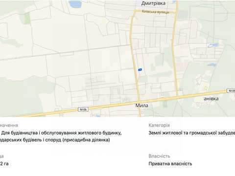 участок по адресу Центральна, 1