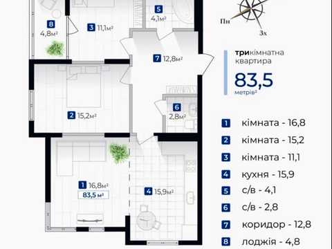 квартира по адресу Гната Хоткевича ул., (Будинок)