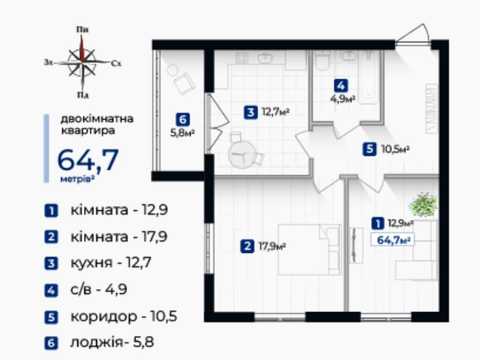 квартира по адресу Александра Довженко ул., (Будинок 9)