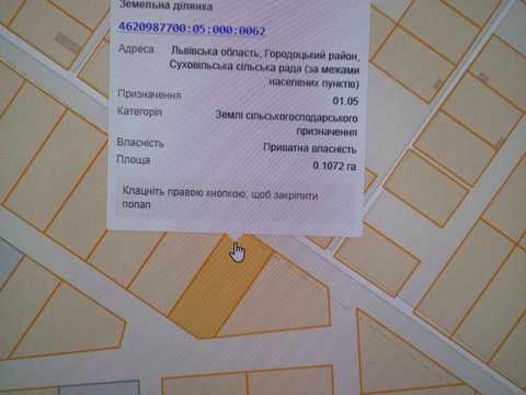 ділянка за адресою с. Суховоля, 