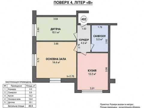 квартира за адресою Ювілейний пров., 4/3