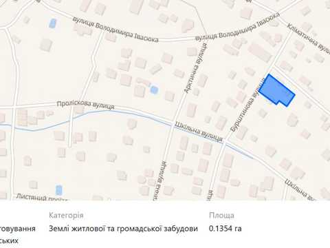 ділянка за адресою Селищна вул.