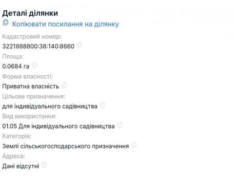 ділянка за адресою Широка