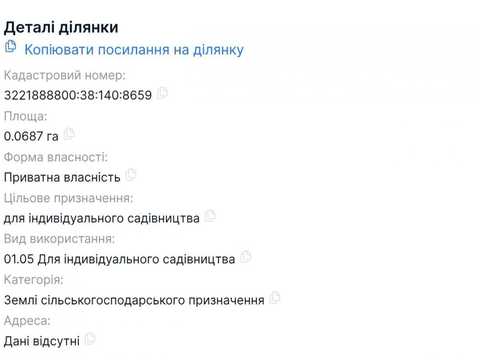 ділянка за адресою Широка