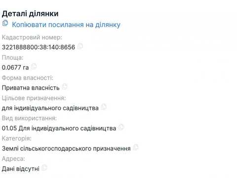 ділянка за адресою Широка