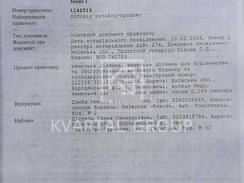 участок по адресу Миру