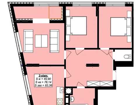 квартира за адресою Гетьмана Мазепи вул., (Будинок 1)