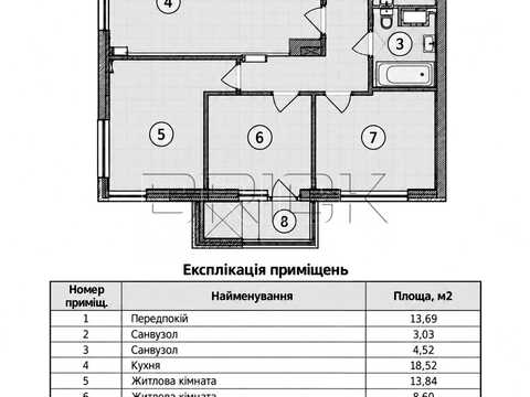 квартира по адресу Академика Заболотного ул., 15-К