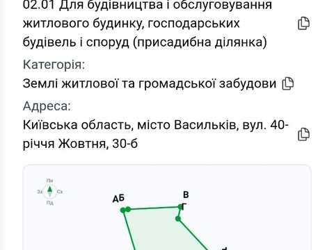 ділянка за адресою 40 річчя