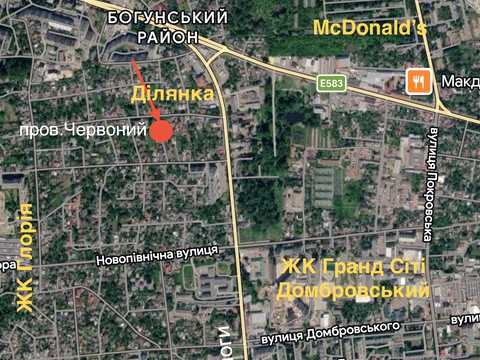 ділянка за адресою Житомир, Червоний пров., 47