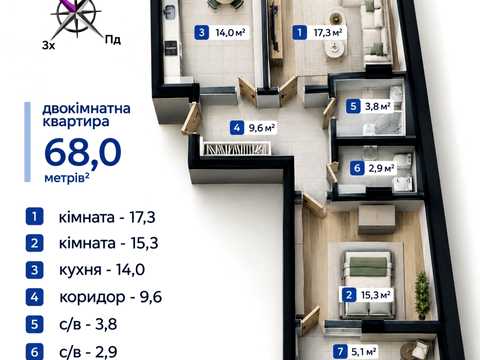 квартира по адресу Надречная ул., (Будинок 2)