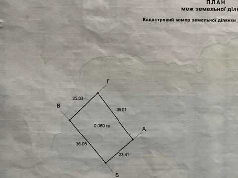 ділянка за адресою провулок Сосновий