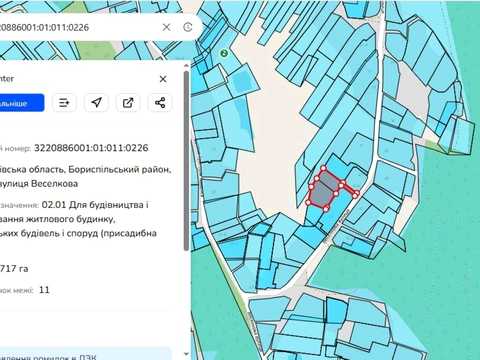 ділянка за адресою Веселкова вул.