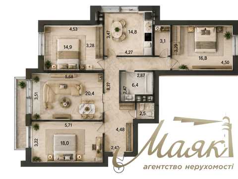 квартира за адресою Дегтярна вул., 19