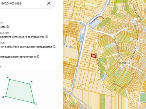 участок по адресу Зоряна
