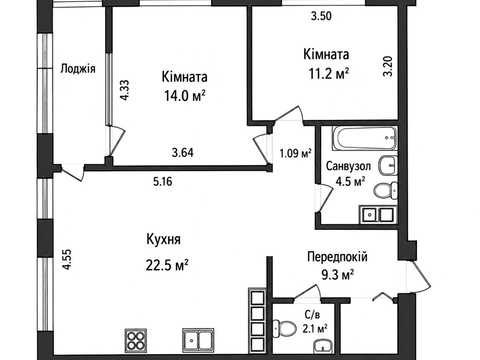квартира по адресу Днепровская набережная ул., 20-А