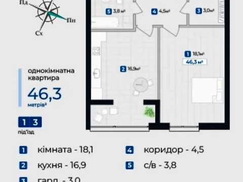 квартира за адресою Молодіжна вул., 53