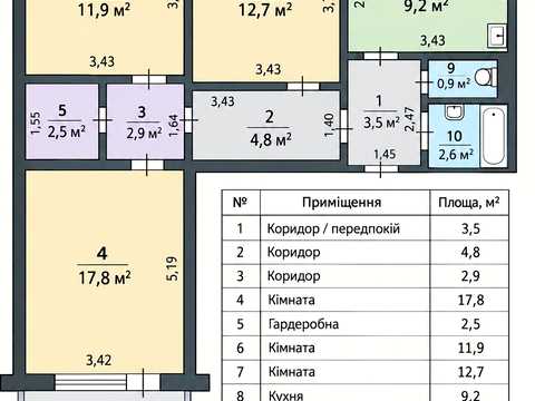 квартира по адресу Смелянская ул., 128