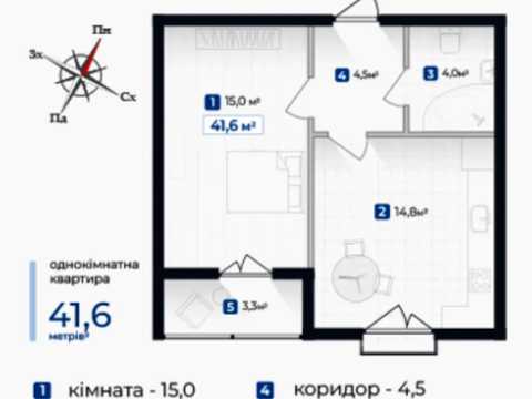 квартира по адресу Виноградна ул., (Будинок 9)