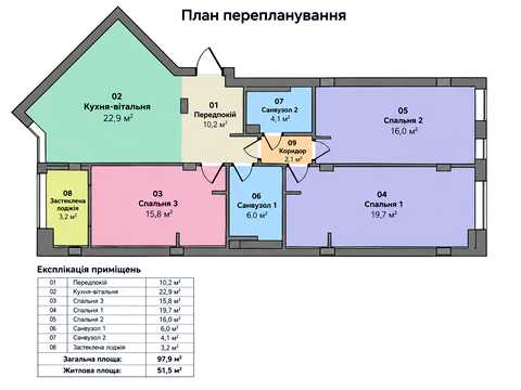 квартира по адресу Тадея Рыльского бульв., 3