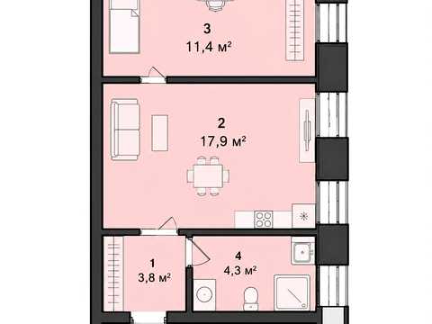 квартира по адресу Средняя ул. (Середня), 11