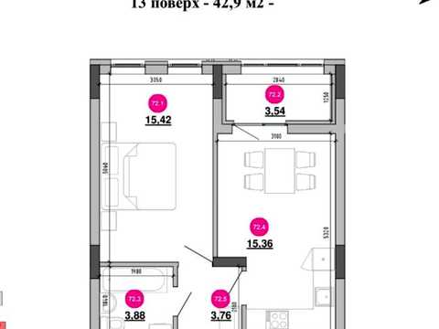 квартира за адресою Богдана Хмельницького вул., 207-В