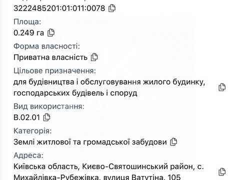 ділянка за адресою Житомирська вул. (Ватутіна), 105