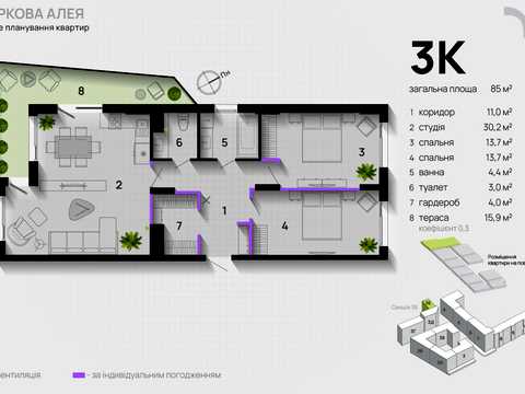 квартира по адресу Сеченова ул., 129-А к5-8