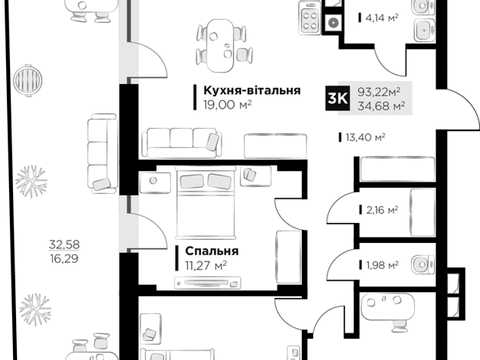 квартира по адресу Пимоненко ул. (Донбассовская), 14-А
