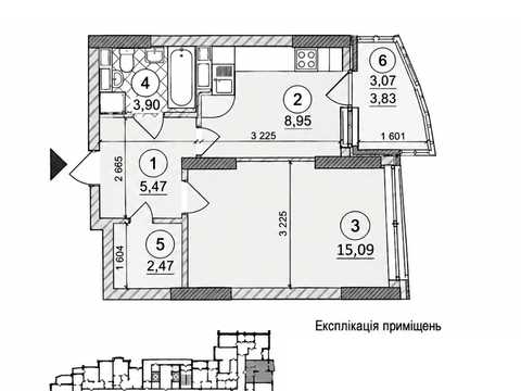 квартира за адресою Київ, Георгія Нарбута просп. (Визволителів), 1-А