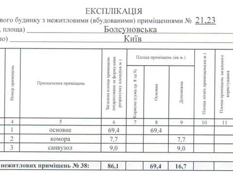 комерційна за адресою Болсуновська вул. (Сергія Струтинського), 21