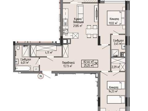 квартира за адресою с. Петриків, вулиця Будного, (Будинок 1)