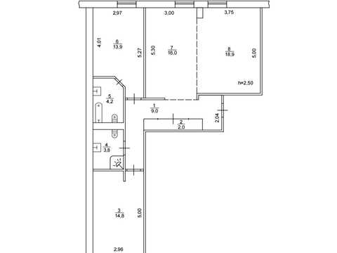 квартира по адресу Регенераторная ул., 4 к3
