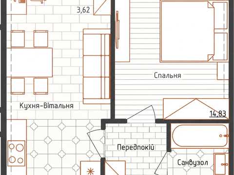 квартира за адресою Михайла Максимовича вул. (Онуфрія Трутенка), 28-К