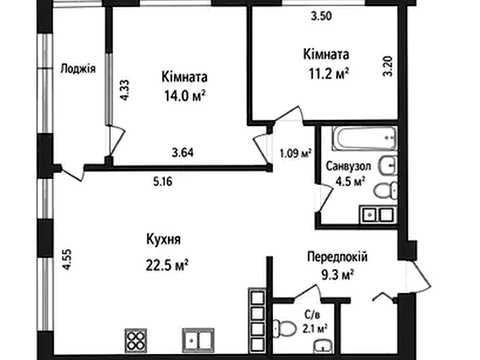 квартира за адресою Дніпровська набережна вул., 20-А
