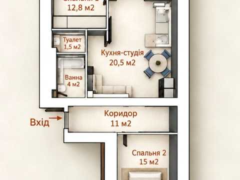 квартира за адресою Академіка Вернадського бульв., 24