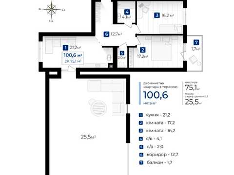 квартира по адресу Ивано-Франковск, Евгения Коновальца ул., (Будинок 18)