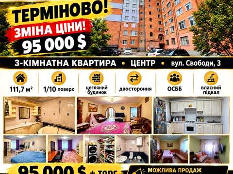 квартира по адресу Свободи ул., 3