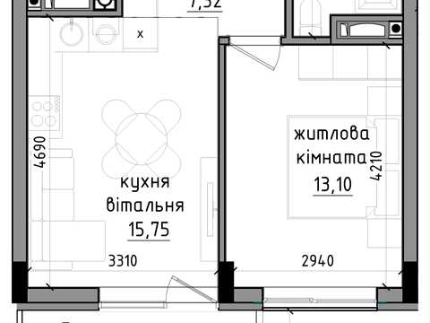 квартира за адресою Ужгород, Василя Гаджеги вул., (Будинок 3)