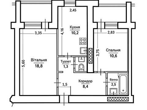квартира по адресу Запорожское шоссе, 62